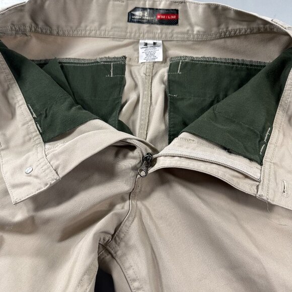 Under Armour Chino Khaki Pants Mens Drawstring Ankle Cargo Pocket Trousers - Picture 11 of 16